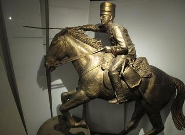 Mounted Hussar at Entrance to Museum