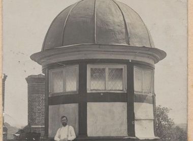 Cupola in 19th century, with Headmaster William Riley