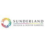 Logo showing a multi-coloured circlar illustration that includes a lion and vase next to the words "Sunderland Museum & Winter Gardens"
