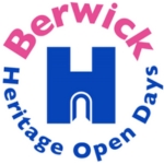 A logo showing a 'H' is blue with the words "Berwick Heritage Open Days" surrounding the 'H' in a circle.
