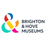 The words "Brighton & Hove Museums" next to a multi-coloured & sign.