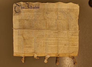 Indenture document from 1600s.