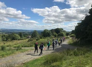 Walking across Clee Hill