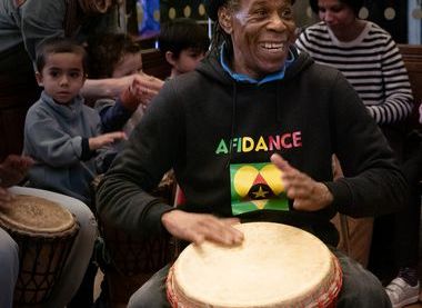 Drumming workshops with Rubba