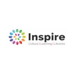Logo showing a multi-coloured circle made up of petal shapes next to the words "Inspire Culture | Learning | Libraries"