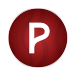 A red circle with a white letter P inside.