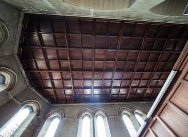 The roof inside the choir sacristy